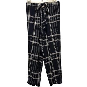 Anthropologie Current Air Black and White Grid Skirt Pants/Wide Leg Pants